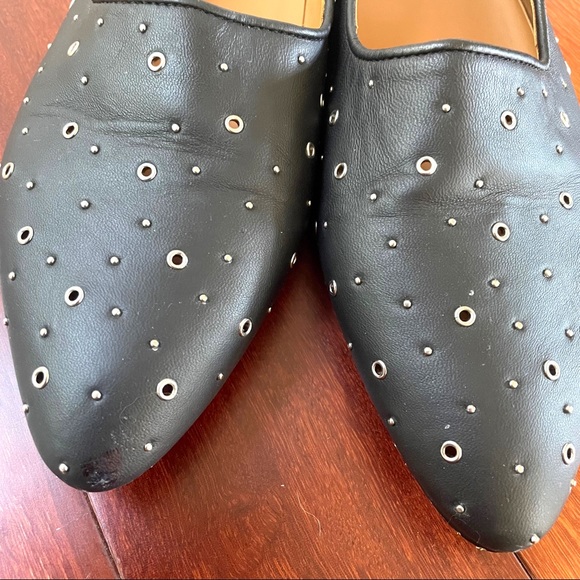 See by Chloé • matt grommet studded leather flat in nero sz 8.5 - Picture 8 of 9